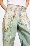  Quần Nữ Acne Loose fit jeans - 1981 'Green' 