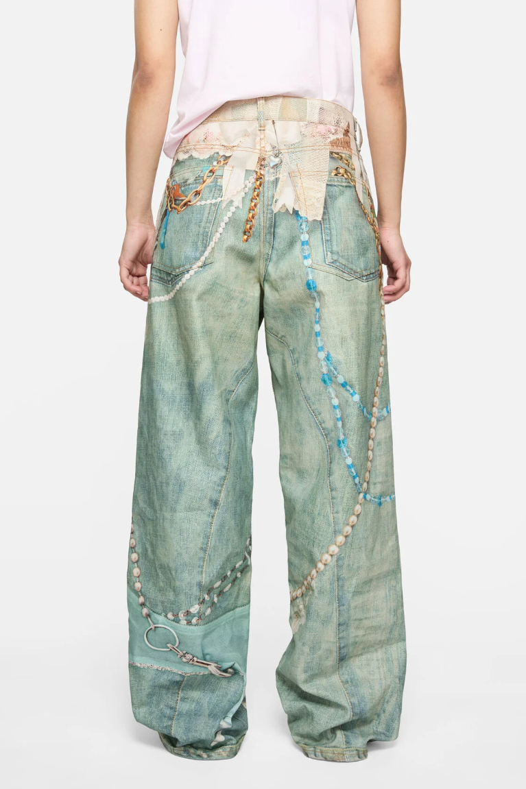  Quần Nữ Acne Loose fit jeans - 1981 'Green' 