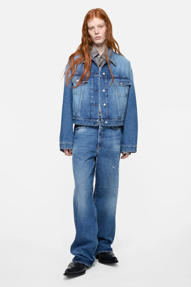  Quần Nữ Acne Loose Fit Jeans - 1981 'Mid Blue' 