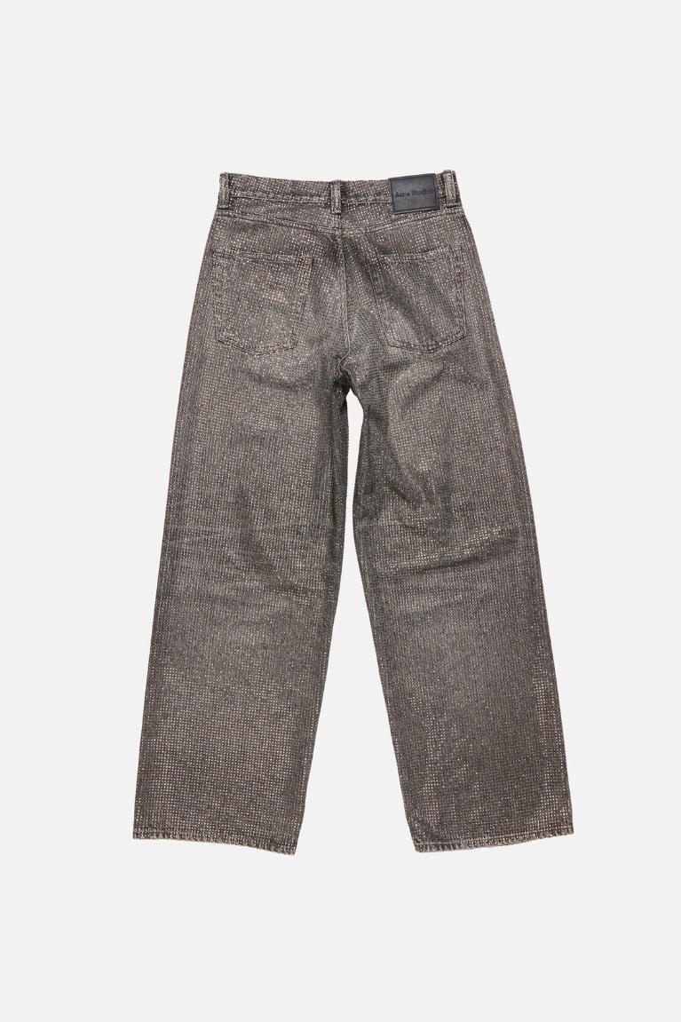  Quần Nữ Acne Loose Rhinestone Jeans – 1981 'Washed Black' 