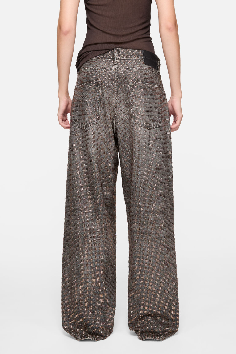  Quần Nữ Acne Loose Rhinestone Jeans – 1981 'Washed Black' 