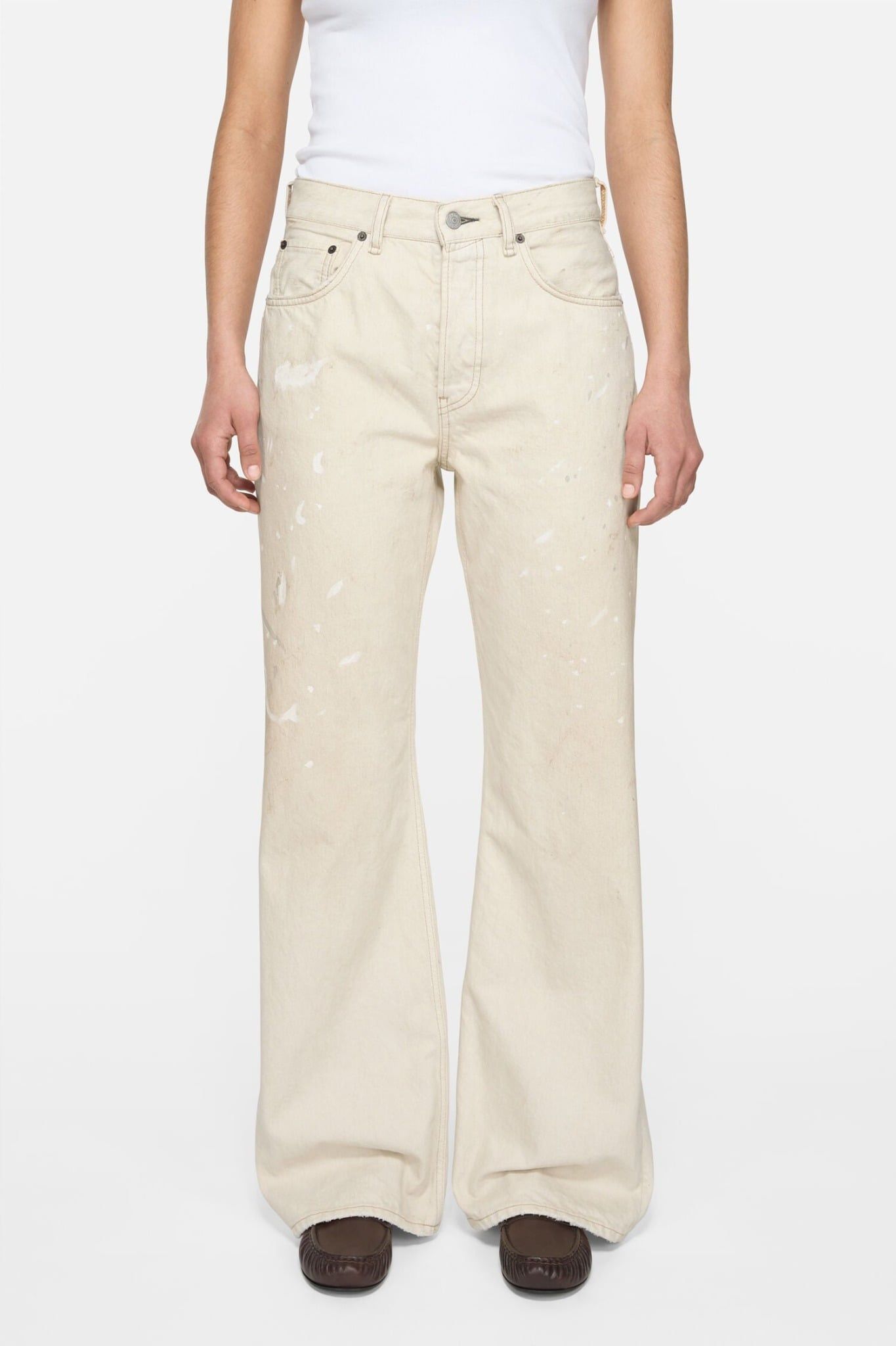  Quần Nữ Acne Regular Fit Jeans - 2021F 'White' 