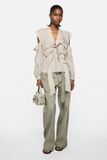  Quần Nữ Acne Twill Trousers With Belt 'Clay Beige' 