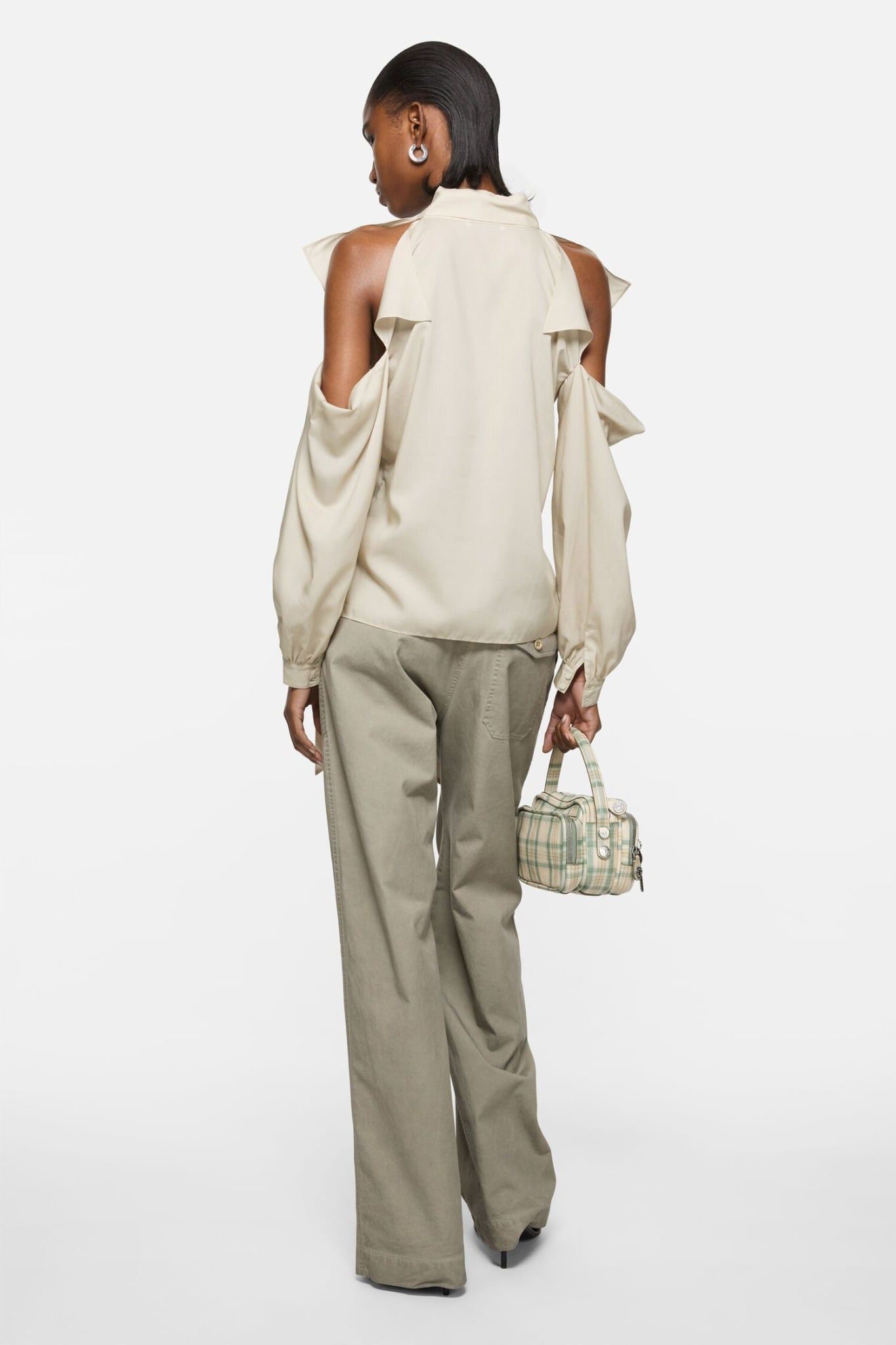  Quần Nữ Acne Twill Trousers With Belt 'Clay Beige' 