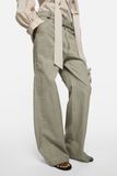  Quần Nữ Acne Twill Trousers With Belt 'Clay Beige' 