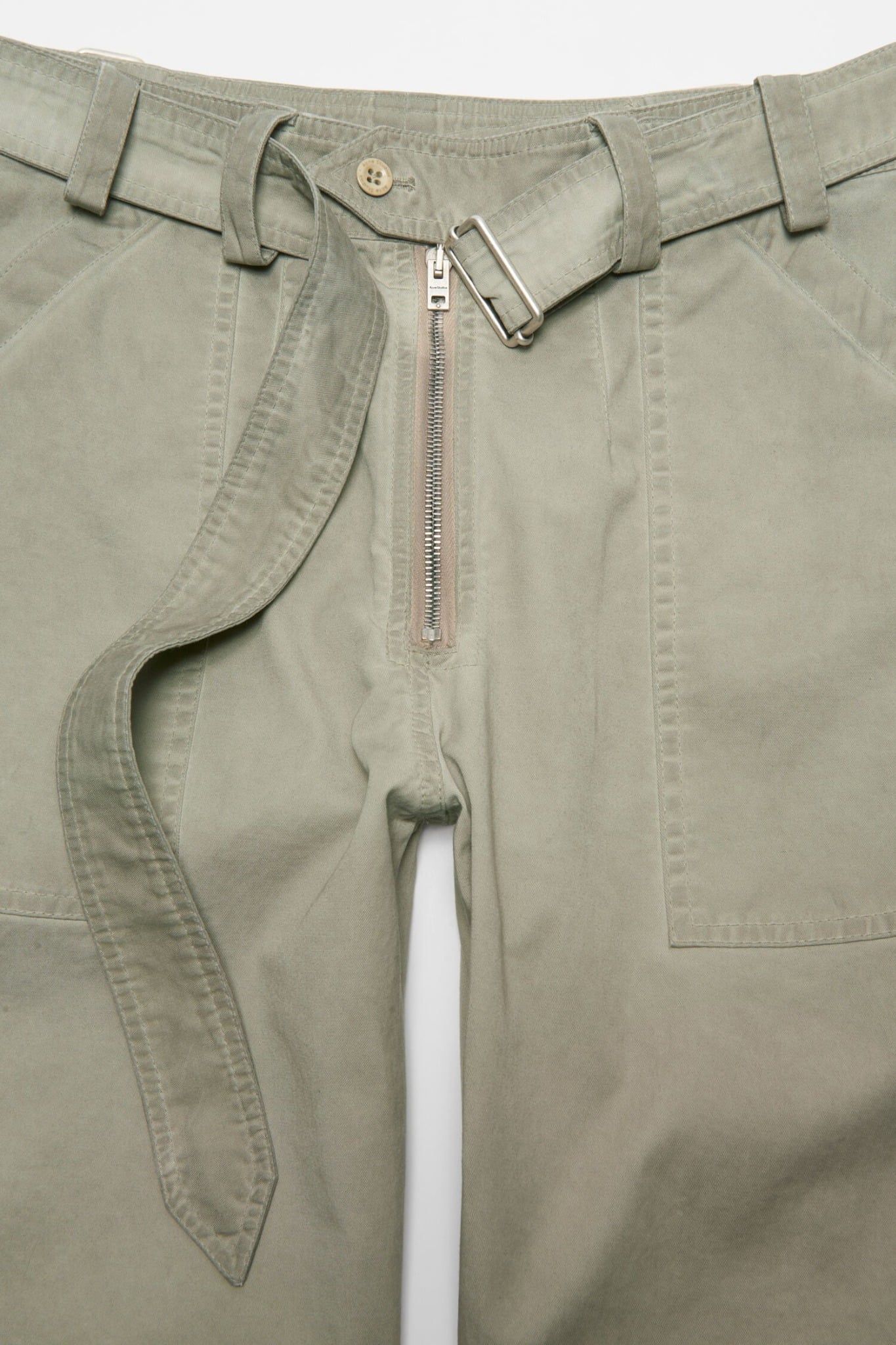  Quần Nữ Acne Twill Trousers With Belt 'Clay Beige' 