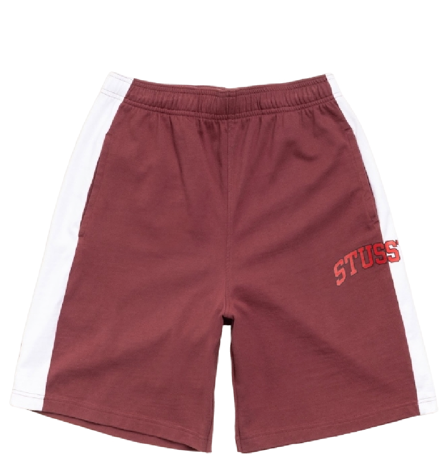  Quần Stussy Stripe Jersey Short 'Burgundy' 