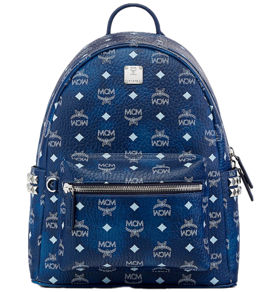  Balo MCM Stark Side Studs Backpack 'Blue Visetos' 