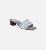  Dép Nữ Dior Dioriviera Dway Heeled Slide 'Blue' 