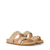  Dép Nữ Louis Vuitton Bom Dia Flat Comfort Mules 'Beige' 
