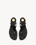  Dép Nữ Saint Laurent Cassandra Sandals 'Black' 