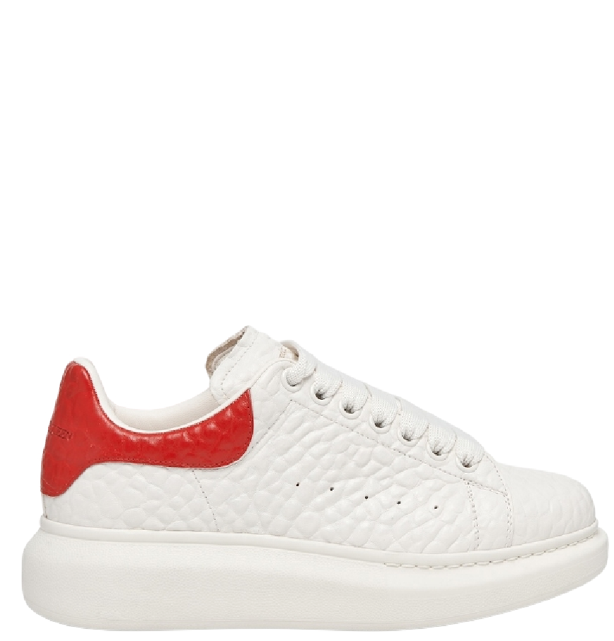  Giày Nam Alexander McQueen Oversized 'White Red' 