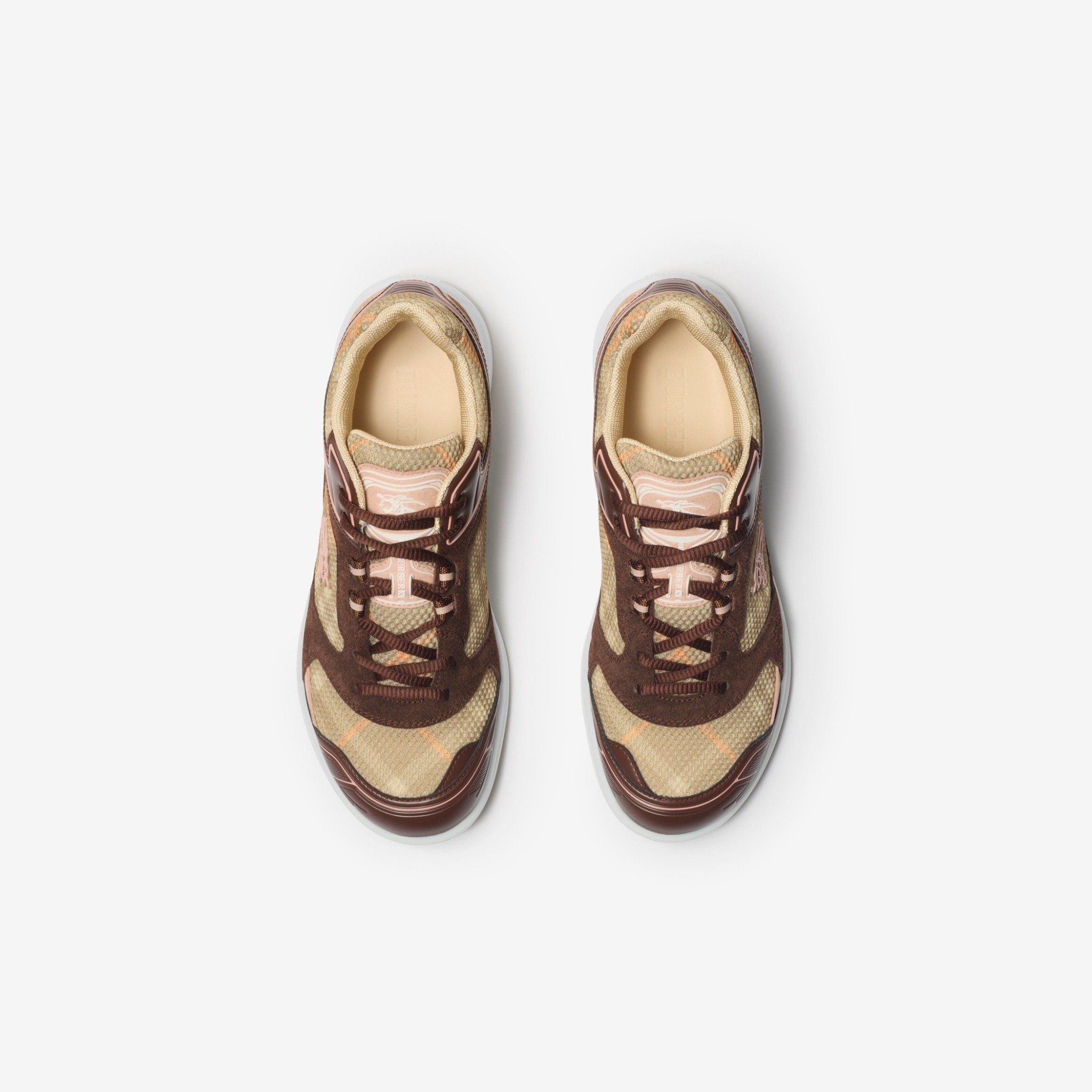  Giày Nam Burberry Check Matrix Sport Sneakers 'Broom' 