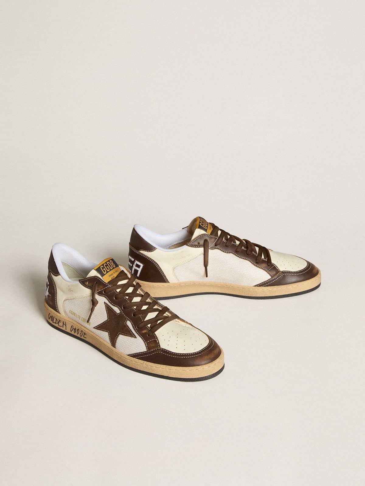  Giày Nam Golden Goose Ball Star 'Brown' 