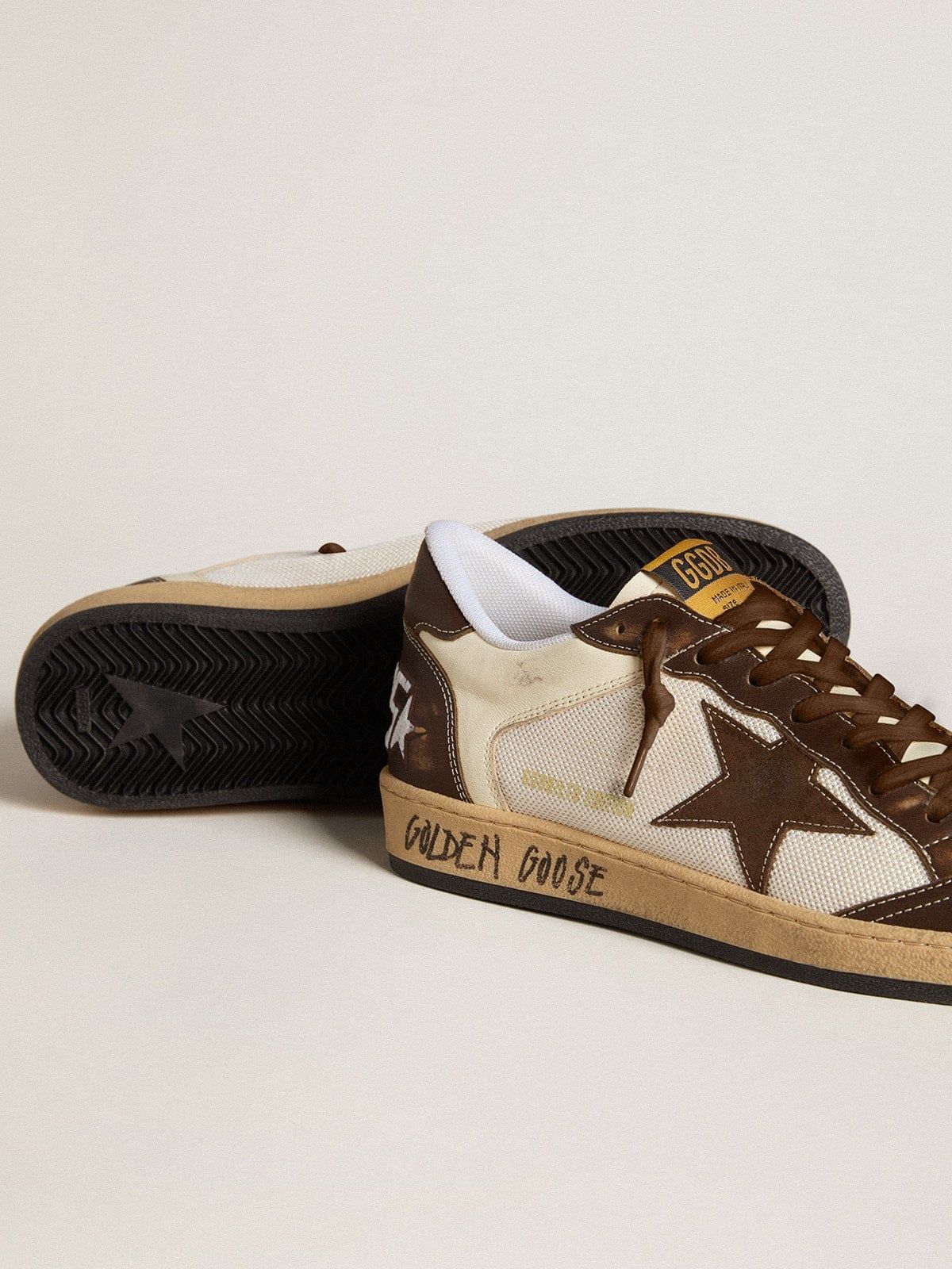  Giày Nam Golden Goose Ball Star 'Brown' 
