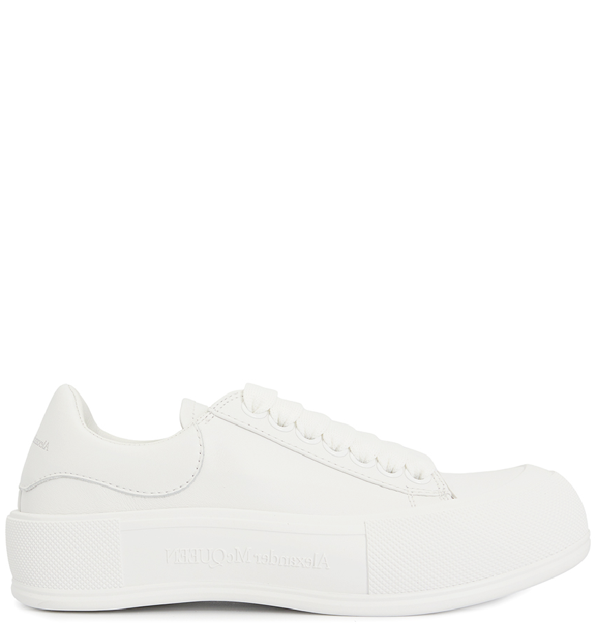  Giày Nữ Alexander Mcqueen Deck Plimsol 'White' 