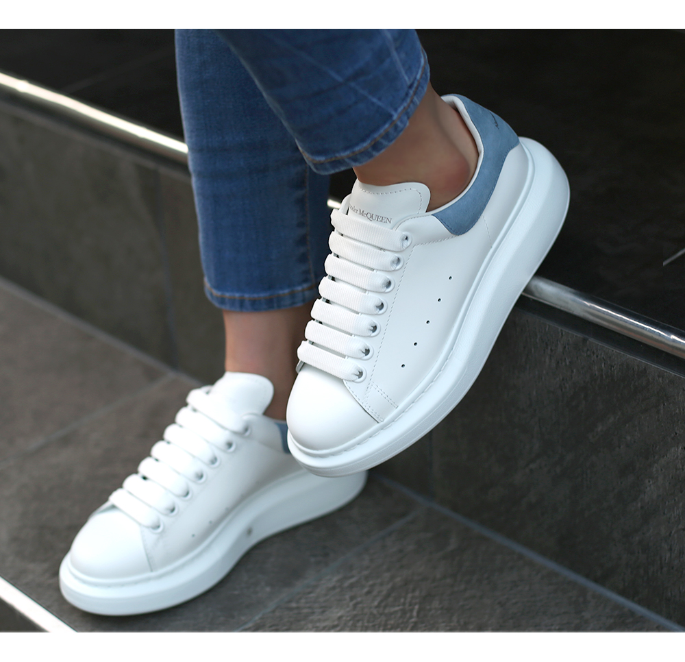 Giày Nữ Alexander McQueen 'White Dream Blue' 