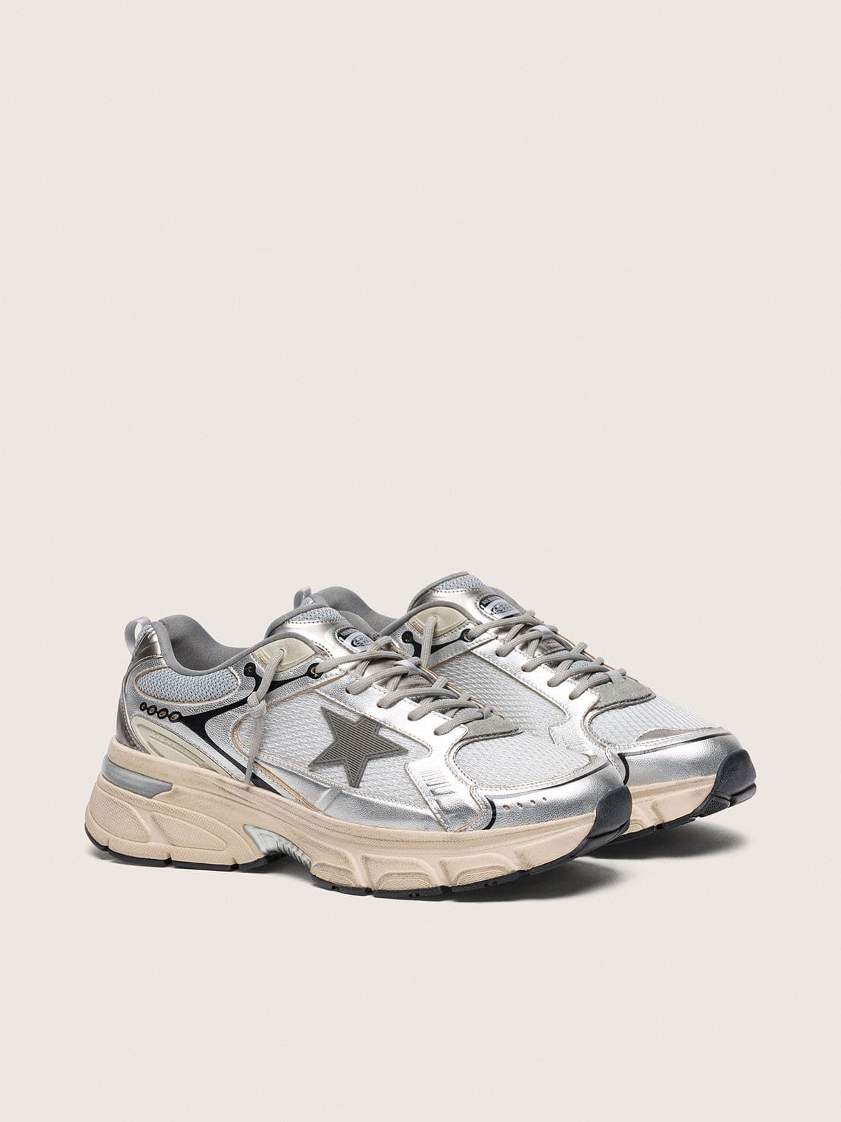  Giày Nữ Golden Goose Lightstar 'Silver' 