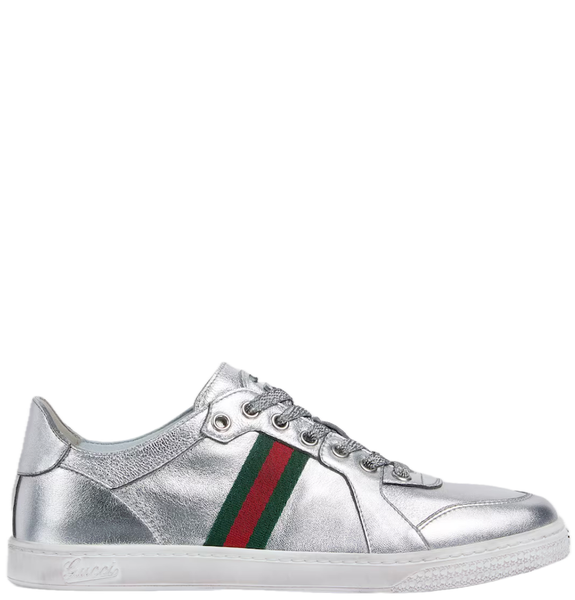  Giày Nữ Gucci Stretch Low-top Trainer 'Silver' 