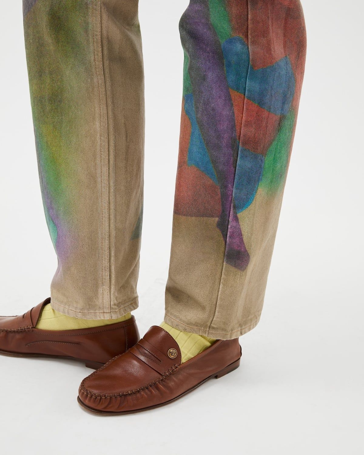  Giày Nữ Versace Guanto Moccassins 'Brown' 