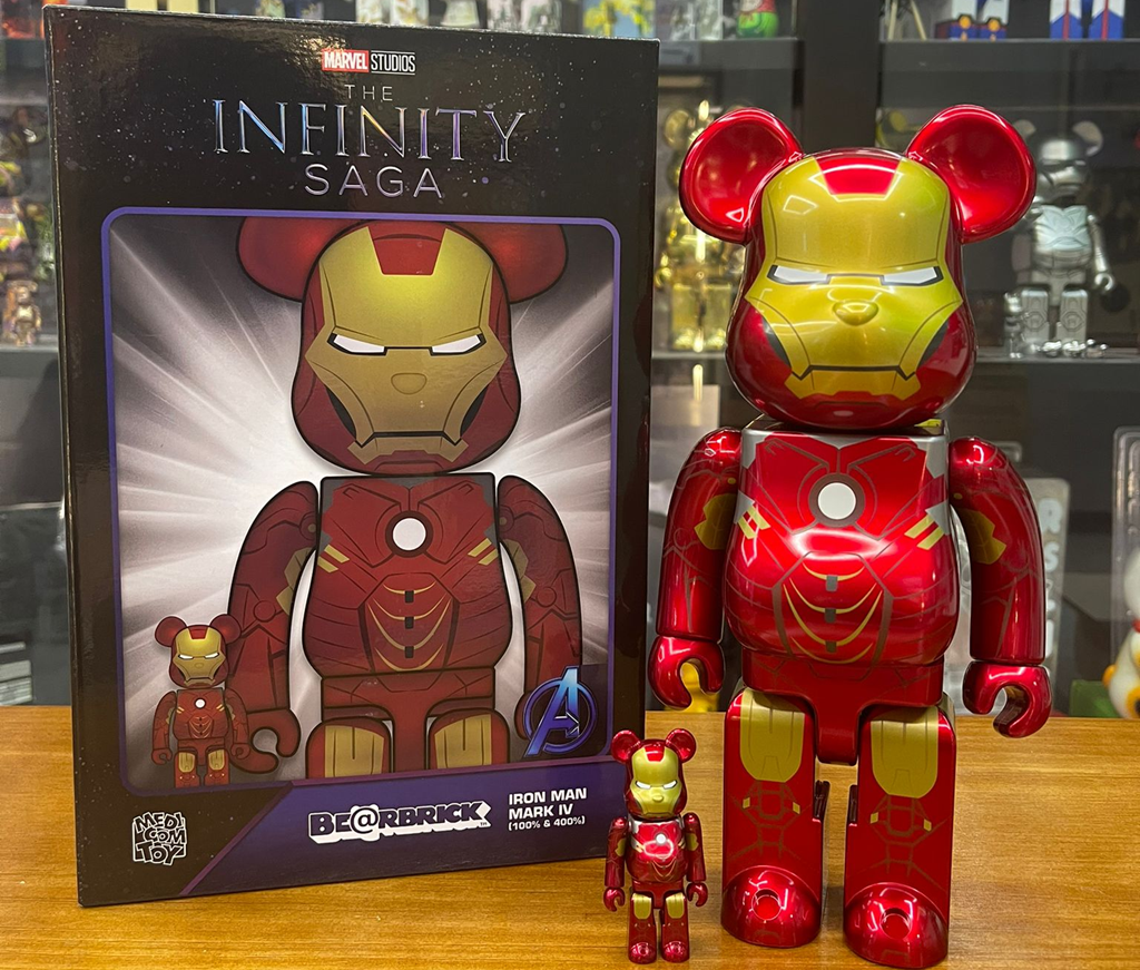  Mô Hình Bearbrick The Infinity Saga Iron Man Mark IV 100% & 400% 