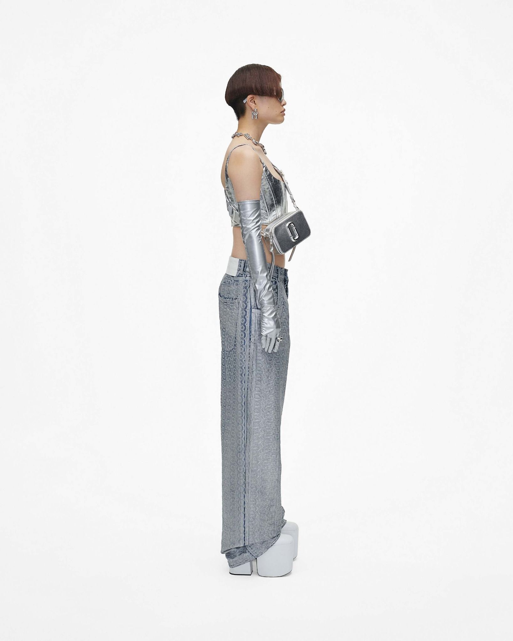  Túi Marc Jacobs Metallic Snapshot Dtm 'Silver' 