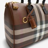  Túi Nữ Burberry Medium Check Bowling Bag 'Dark Brown' 