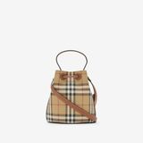  Túi Nữ Burberry Mini Check Bucket Bag 'Archive Beige' 