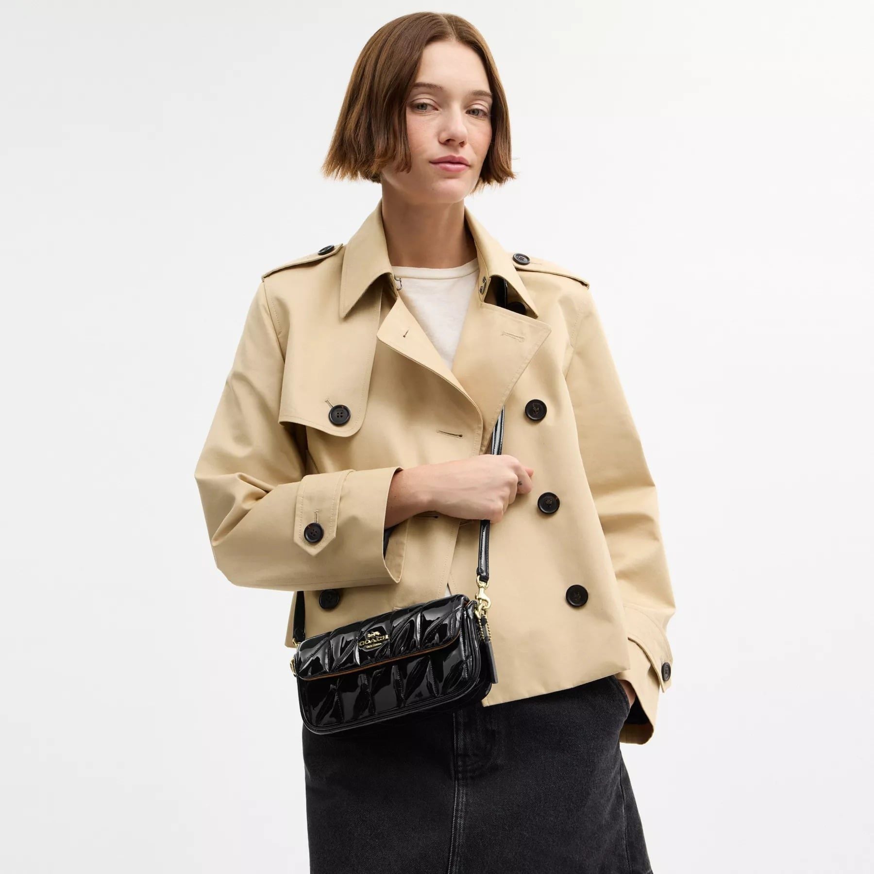  Túi Nữ Coach Hailey Flap Bag With Quilting 'Black' 