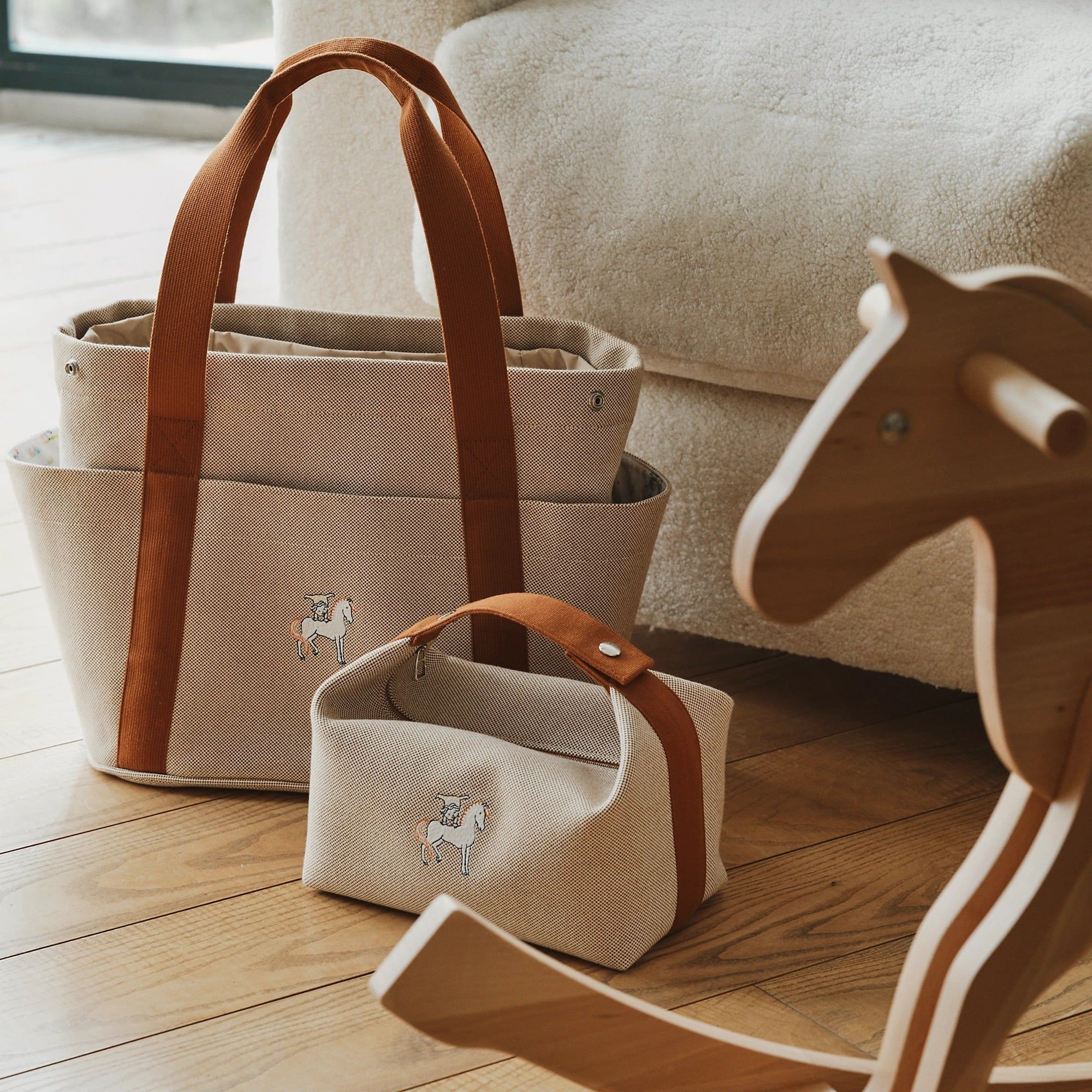  Túi Nữ Hermes Bride-a-Brac Cabriole Case 'Biscuit' 