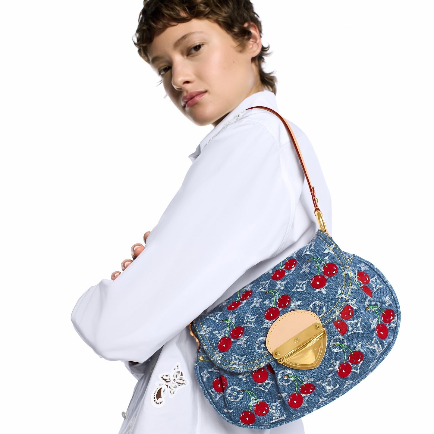  Túi Nữ Louis Vuitton LV x TM Sunset Bag 'Cherry Coated' 