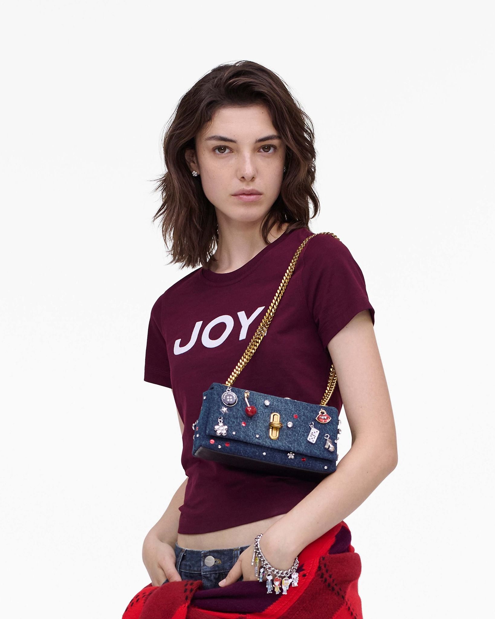  Túi Nữ Marc Jacobs Dual Chain Mini Bag 'Denim' 