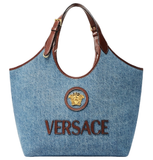  Túi Nữ Versace La Medusa Denim Tote 'Blue' 