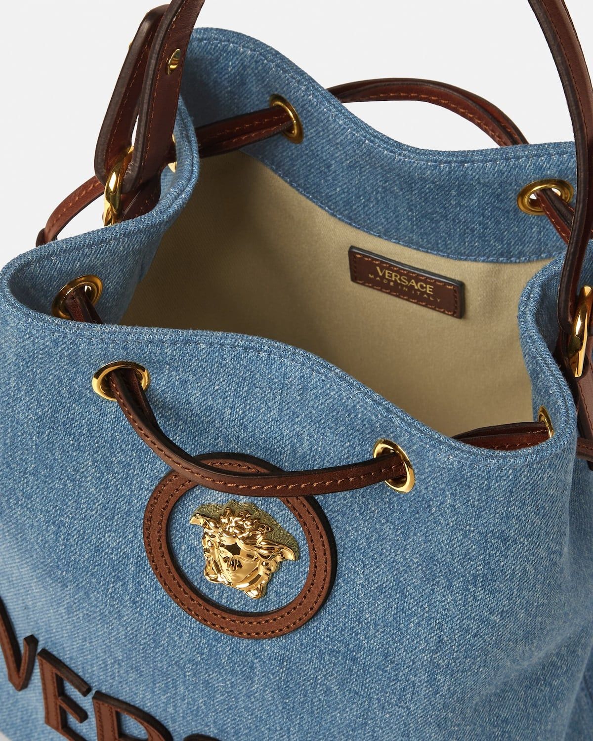  Túi Versace La Medusa Bucket Bag 'Denim' 