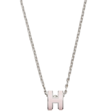  Vòng Cổ Nữ Hermes Mini Pop H 'Rose Dragée Palladium' 