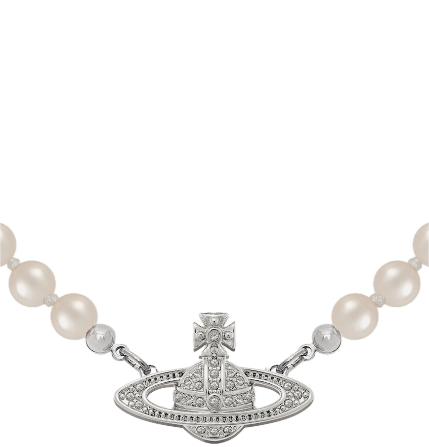  Vòng Cổ Nữ Vivienne Westwood Mini Bas 'Pearl' 