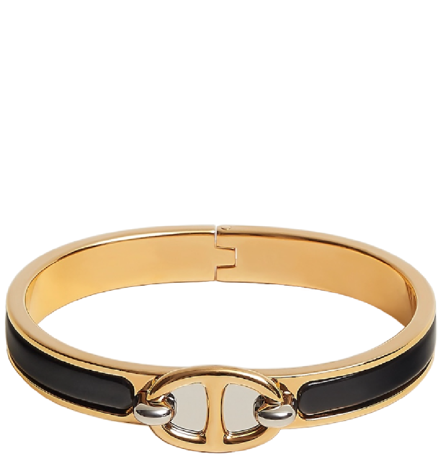  Vòng Tay Nữ Hermes Mini Clic Chaine d'Ancre 'Noir' 