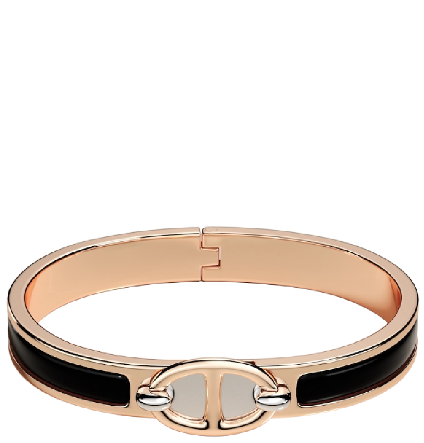  Vòng Tay Nữ Hermes Mini Clic Chaine d'Ancre 'Noir' 