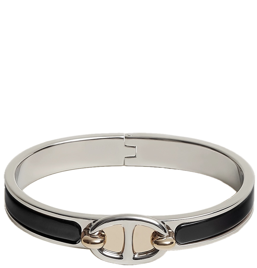  Vòng Tay Nữ Hermes Mini Clic Chaine d'Ancre 'Noir' 