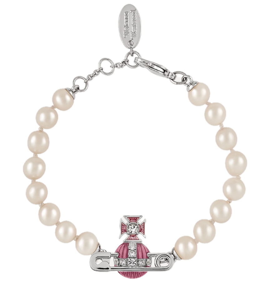  Vòng Tay Nữ Vivienne Westwood Kitty Pearl 'Rose' 