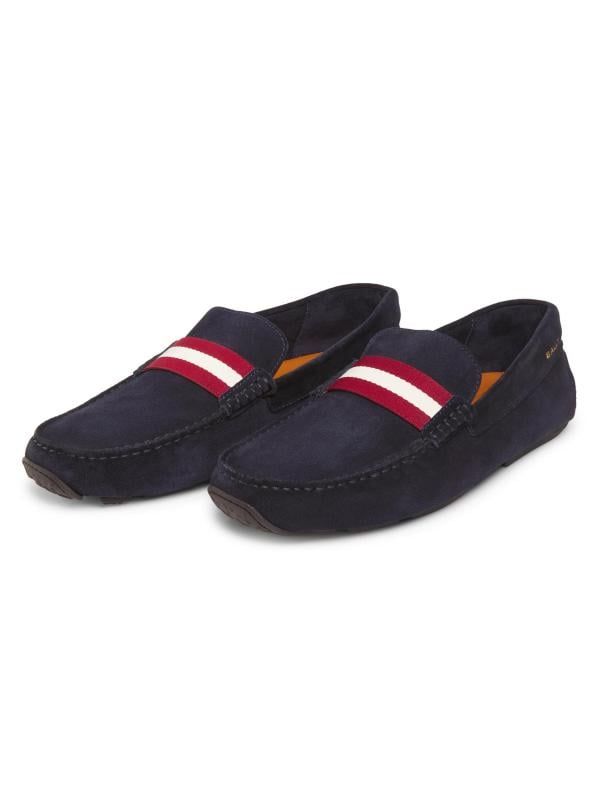  Giày Nam Bally Suede Moccasin 'Navy' 