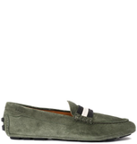  Giày Nam Bally Leather Loafer 'Green' 