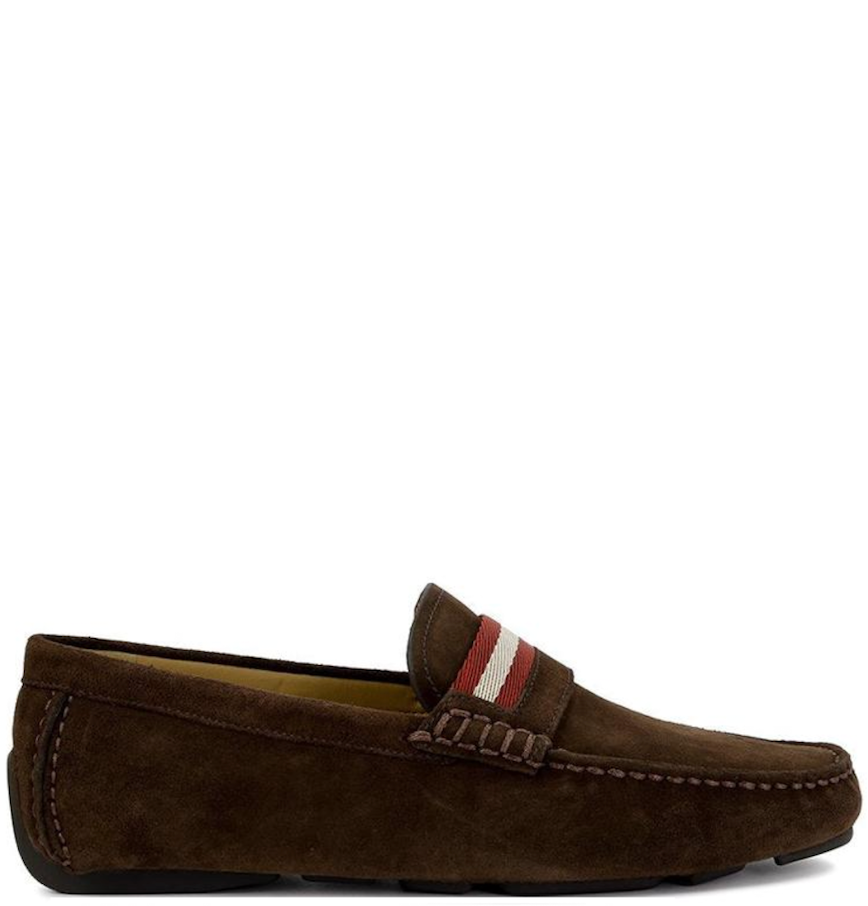 Giày Nam Bally Moccasin Suede 'Brown' 
