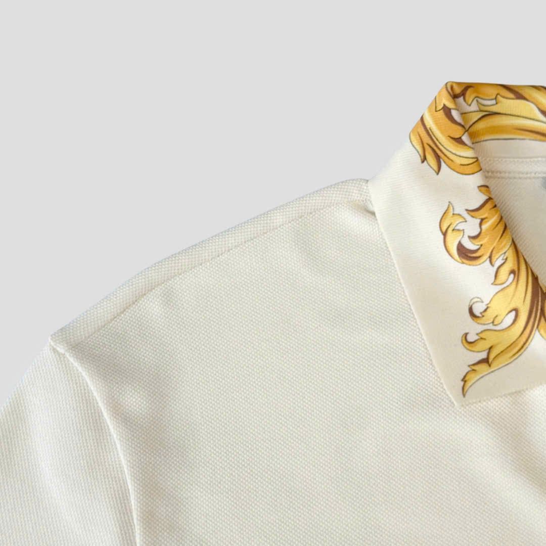  Áo Nam Versace Medusa Logo Embroidered 'Beige' 