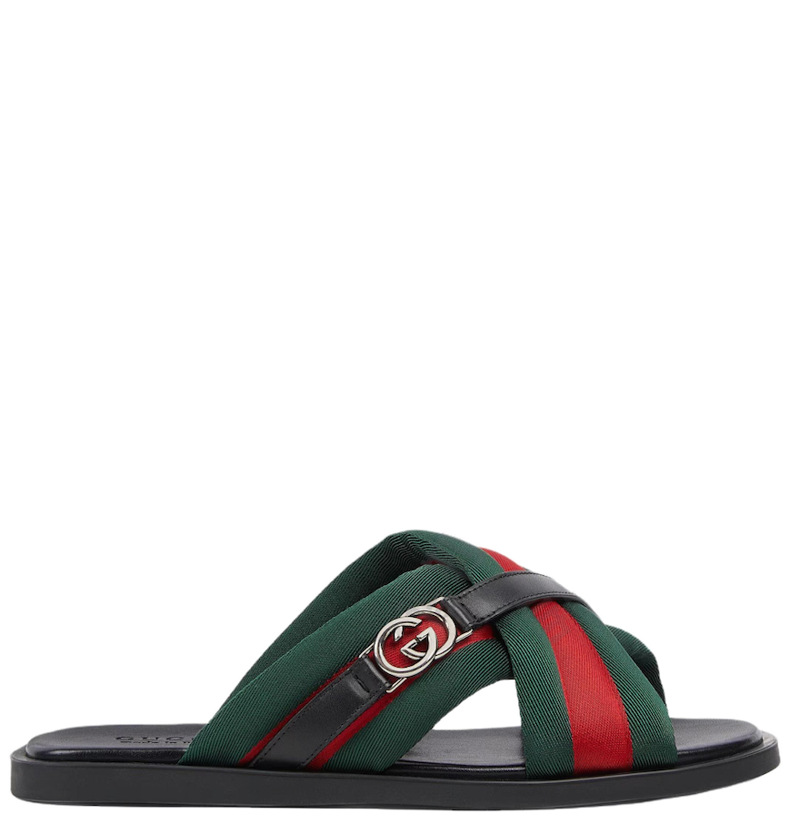  Dép Nam Gucci Web Sandal With Interlocking G 'Black' 