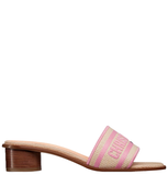  Dép Nữ Dior Dioriviera Dway Heeled Slide 'Begonia Pink' 