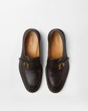  Giày Nam Versace Primo Leather Loafers 'Brown' 