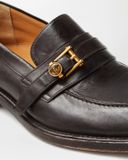  Giày Nam Versace Primo Leather Loafers 'Brown' 