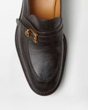  Giày Nam Versace Primo Leather Loafers 'Brown' 