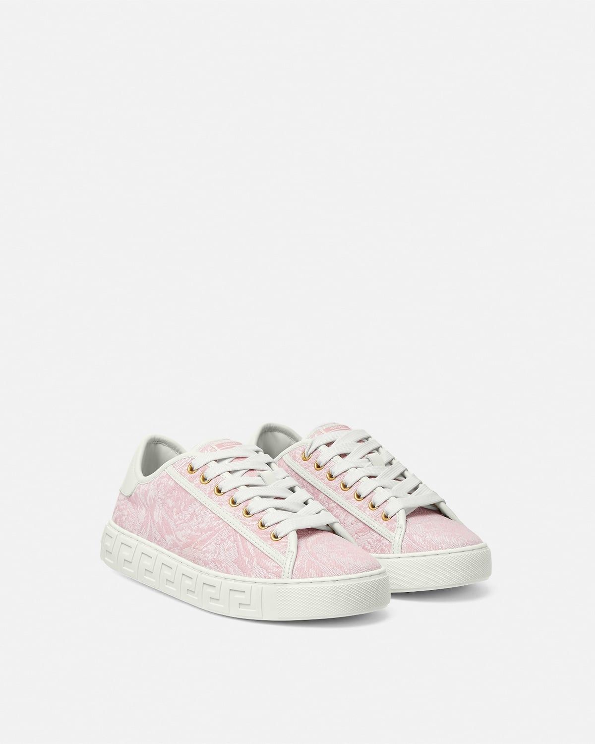  Giày Nữ Versace Greca Jacquard Trainers 'Pink' 